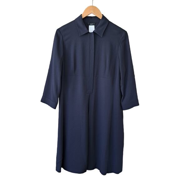 NWT MAX MARA Weekend Muriel Crepe Shirtdress Size 8 Ultramarine Blue - Picture 9 of 11